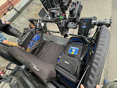 Dejero EnGo backpack with other equipment
