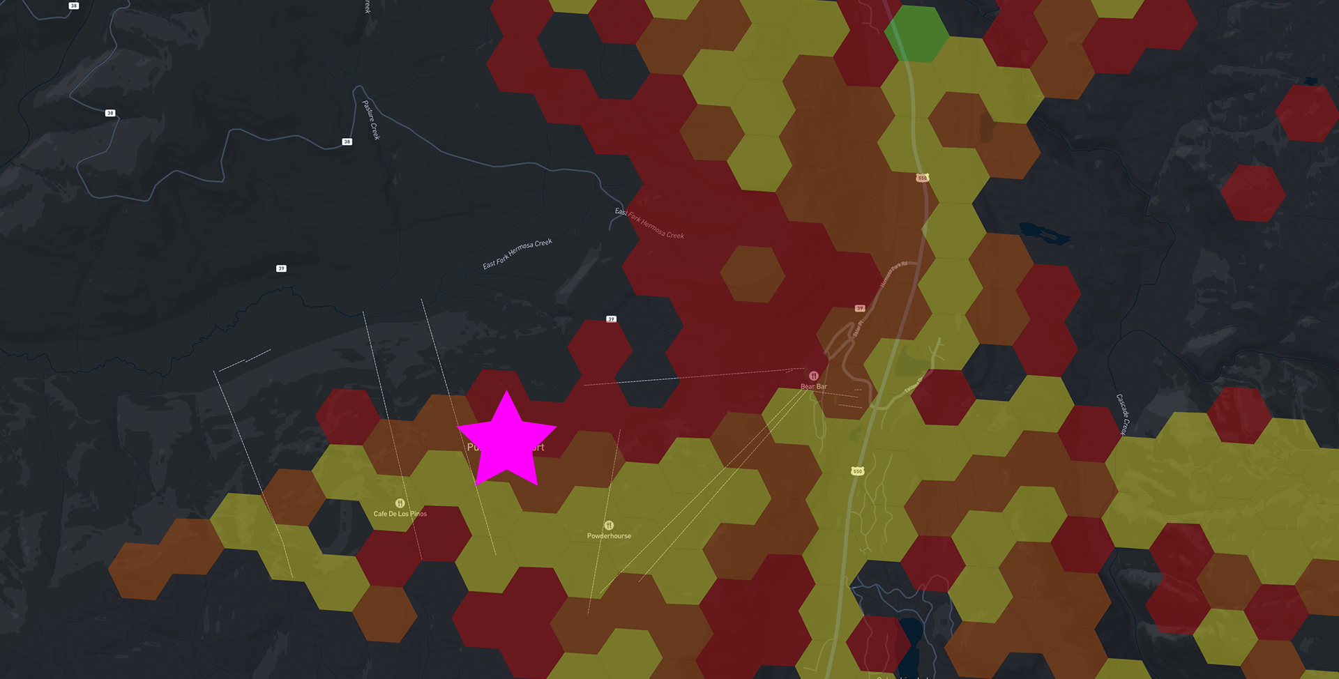 Connectivity heat map